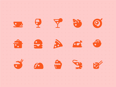 restaurant icon set