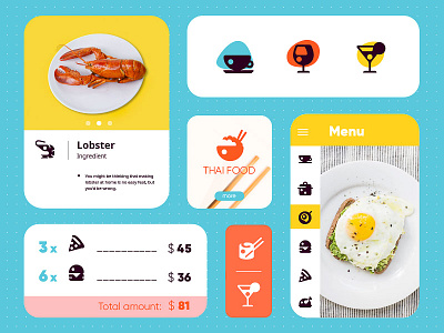 Restaurant Icon set UI