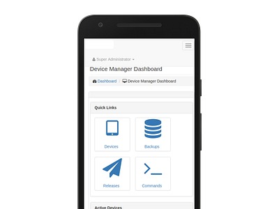 IoT based device manager dashboard