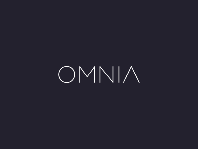 Omnia Logotype animated blue concept design events gif light logo motion sound teal typography