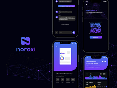 Noroxi Mobile App cyber secure dark mode logo mobile app ui ui