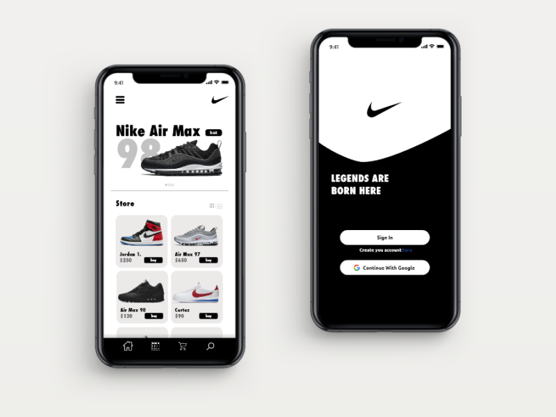 Nike App by Stevan Cosic on Dribbble