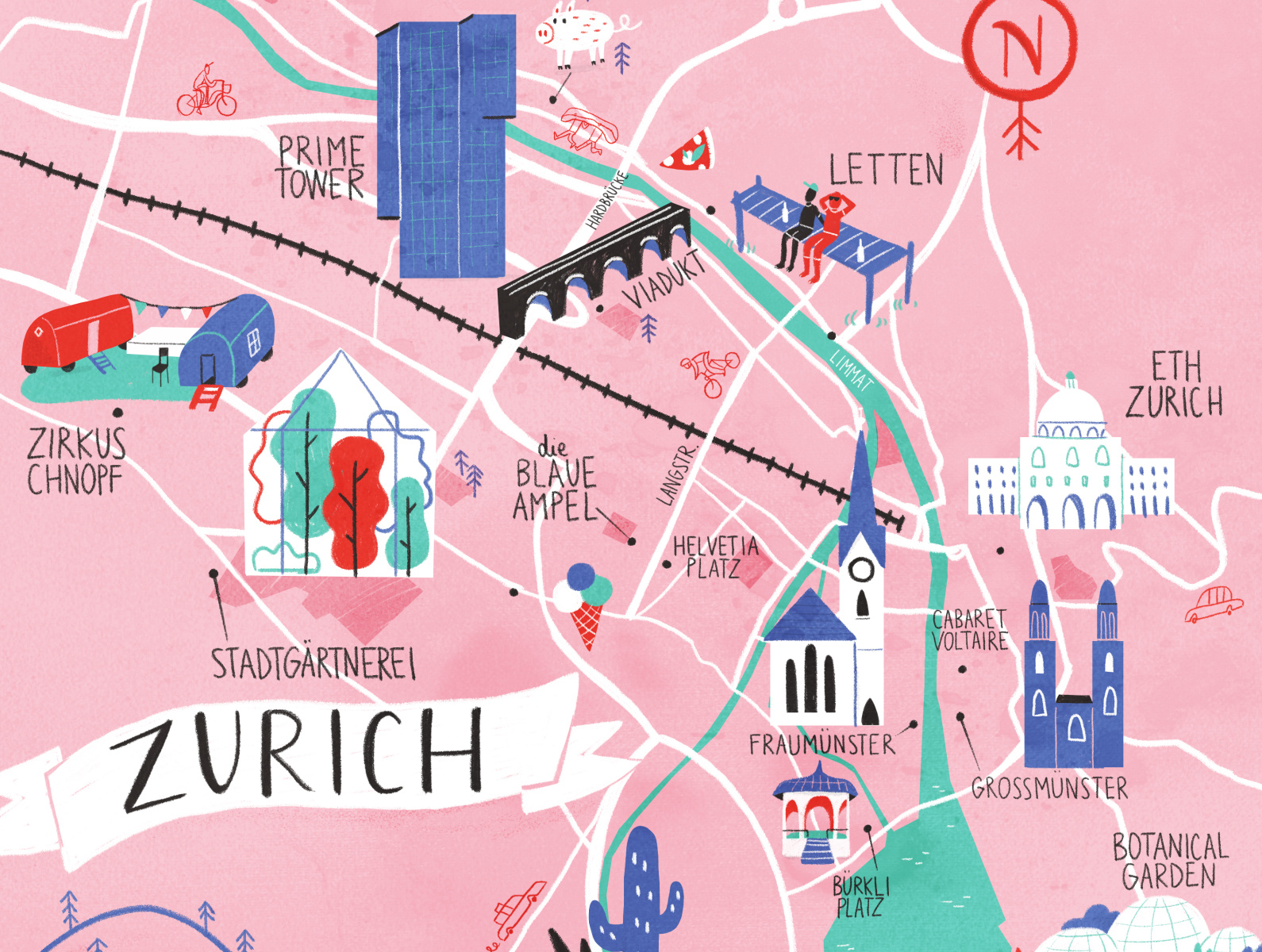 Zurich Map by giulia martinelli on Dribbble