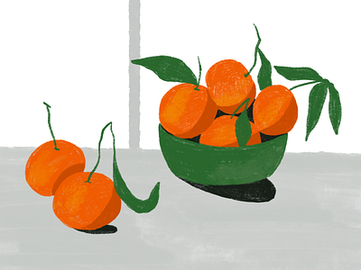 Mandarins autumn color doodle fall fruit life drawing mandarins orange procreate smell speedpaint still life winter