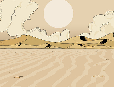 dunes in the desert background desert dunes etching illustration photoshop rejected