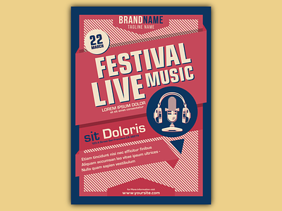 Vector of Vintage Music Event Poster Template