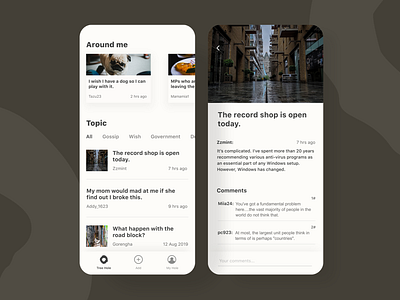 Tree hole App blog classic mobile paper tree hole ui