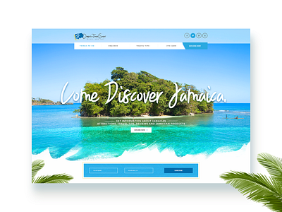 Jamaica Travel Saver Website Design branding design event typography ui web website website banner website concept website design