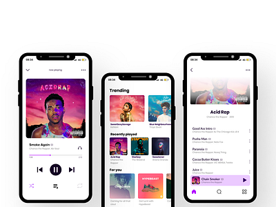 Music Player app design figma mobile ui music app ui ux