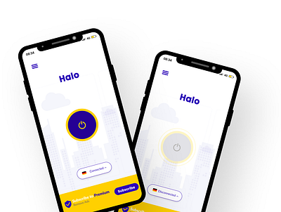 Halo VPN app design figma mobile ui ui ux vpn vpn app