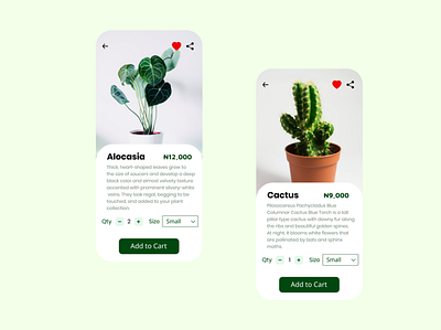 Plant Shop app design ecommerce ecommerce shop figma mobile ui plant ui ux