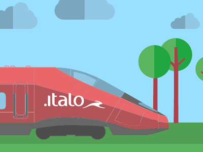 Train design flat illustrator