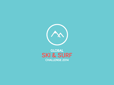 Global Ski&Surf 2014 2014 branding flat design global challenge ios iphone line logos logotype minimal psd ski