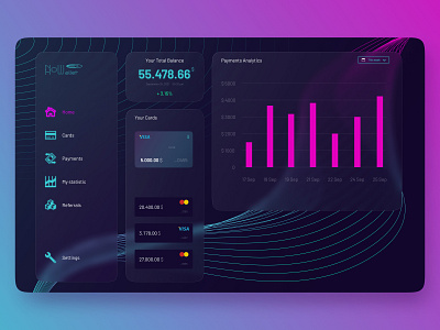 NowHow Wallet dashboard design desktop fintech interface ui ux wallet