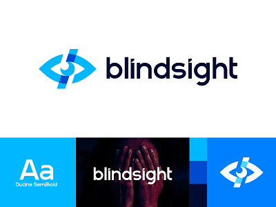 Blindsight Logo abstract logo blind blindsight brand brand identity branding eye flat logo inspiration logo logo design modern sight slash technology logo