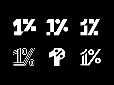 One Percent Logo Exploration