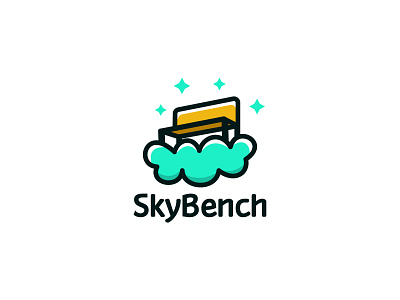 SkyBench Logo awesome modern minimalist bench bold brand branding chair cloud colorful cute dream flat inspiration inspire logo logo design modern playful sky vibrant