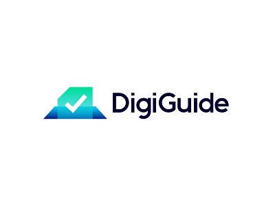 DigiGuide Logo abstract logo app brand branding checklist checkmark design document gradient logo logo design modern online screen symbol technology logo