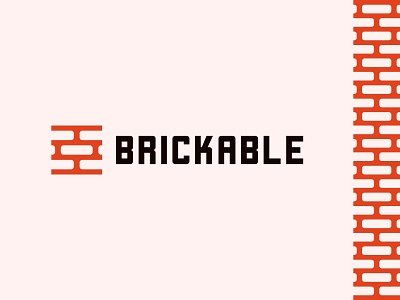 Brickable abstract logo brand branding brick brickwork builder building construction design logo logo design material modern mudbrick online structure technology logo wall