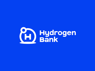 Hydrogen Bank abstract logo atom bank brand branding climate company design energy hydro hydrogen industrial logo logo design modern power renewable energy science technology logo