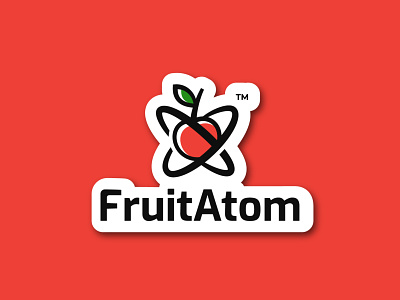 Fruit Atom Logo atom brand branding cherry design fruit fun illustration logo logo design modern molecule natural pictorial playful science vector