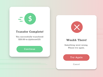 011 dailyui dailyui 011 error flash message success transfer uidesign uxdesign