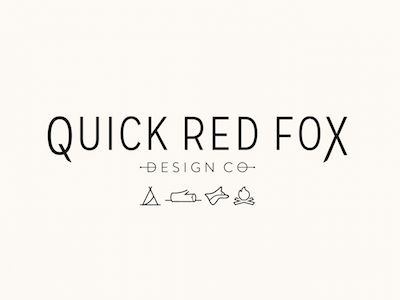 Quick Red Fox Design Logo