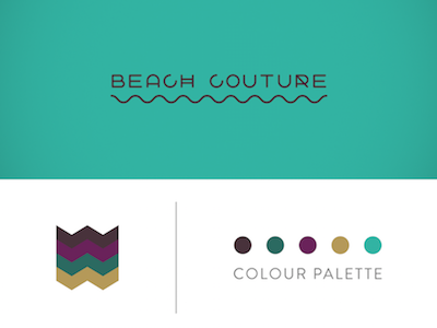 Beach Couture Logo & Colour Palette australian beach couture lifestyle logo design minimalist