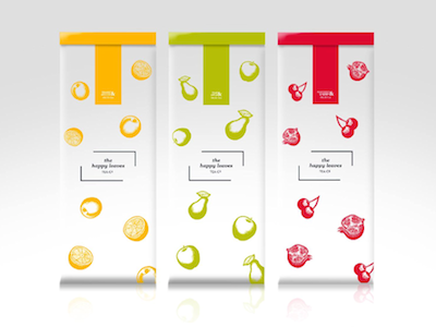 The Happy Leaves Tea Co. 2 color 2 colour branding design logo package packaging tea the happy leaves tea co two color two colour
