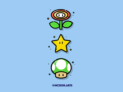 Mario items by Marión Carámbula on Dribbble