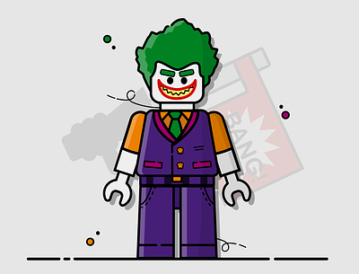 The joker - Lego flat illustration flat vector illustration the joker vector