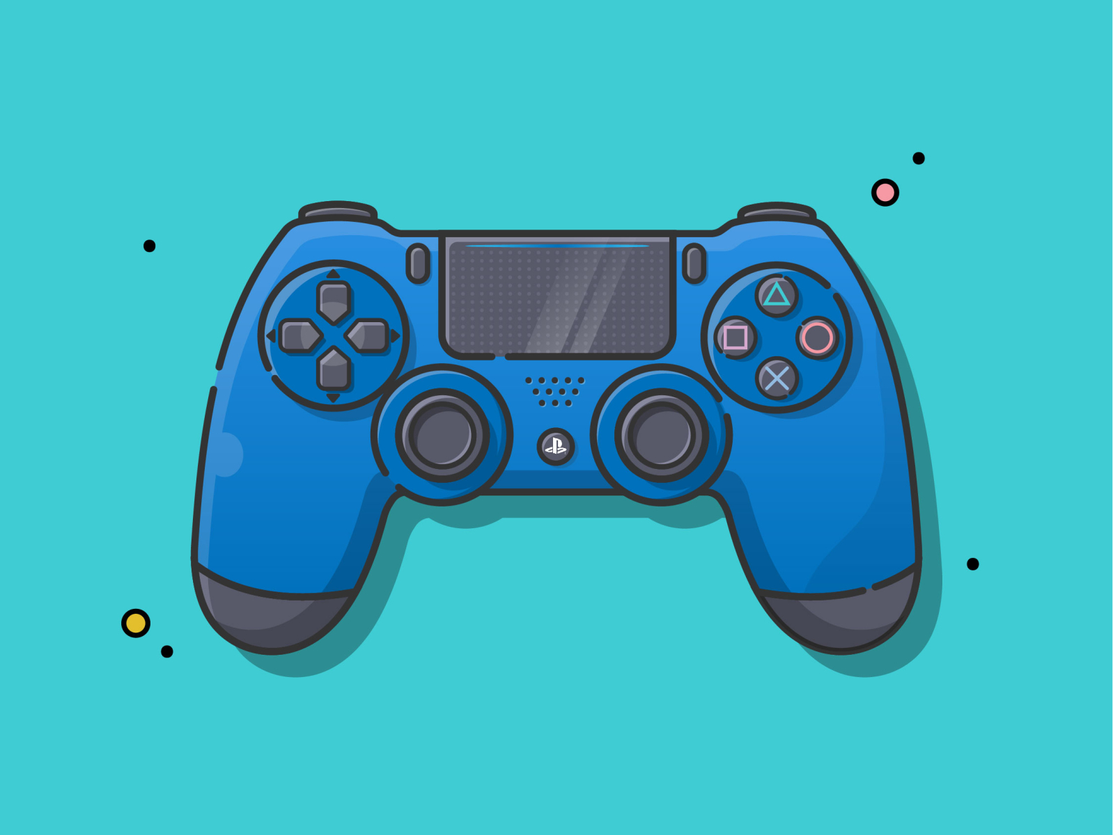 flat ps4 controller