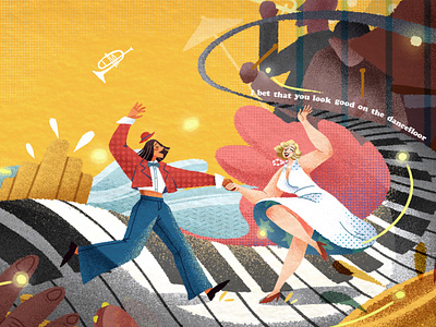 Music carnival dance illustration music