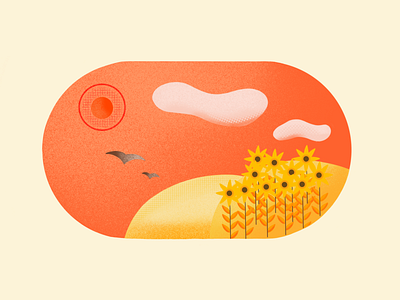 Sunflower design illustraion illustration art procreate sunflower