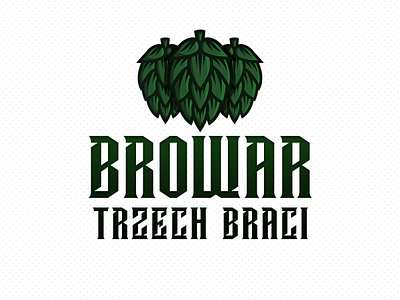 Browar Trzech Braci - Beer Logo branding design flat icon illustration logo minimal typography vector