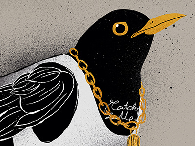 Ol' Dirty Blackbird bird blackbird digital gangsta illustration urban