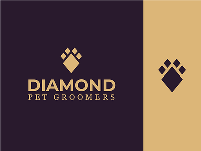 Diamond Pet Groomers art brand branding clean design flat graphic graphic design icon identity illustration illustrator logo minimal vector