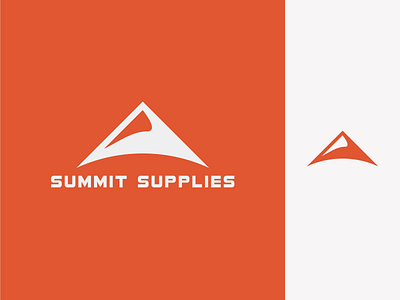 Summit Supplies branding clean flat graphic graphic design icon identity illustrator logo logos minimal mountain outdoor logo vector