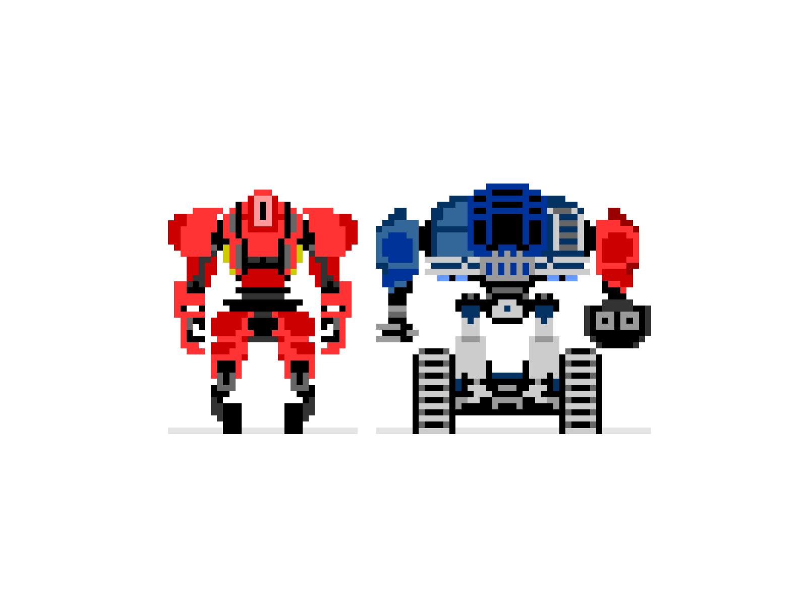 Megabot vs Kuratas Pixelart 8bit animated gif graphic design illustraion pixel pixelart retro robots