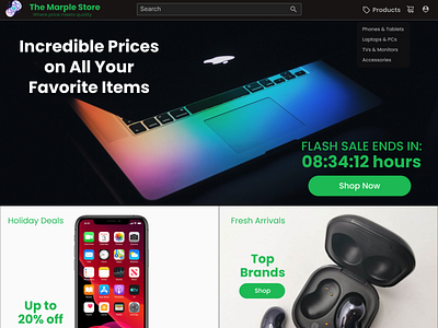 E-commerce Landing Page