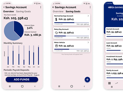 NIVEA SACCO Savings Account Design Concept branding design minimal typography ui ux ux design