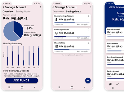 NIVEA SACCO Savings Account Design Concept branding design minimal typography ui ux ux design