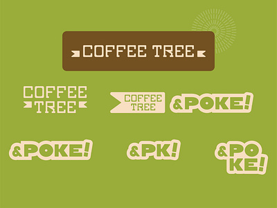 Coffee Tree (and Poke!) Logo Suite branding custom type graphic design identity design lettering logo design seattle typography