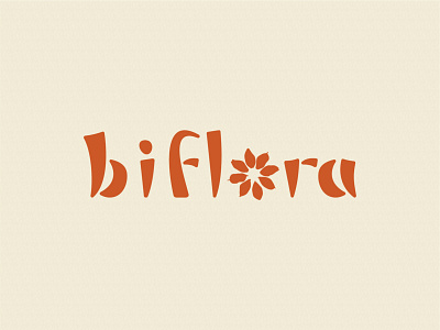 Biflora Custom Logotype hand lettering lettering logo logo design