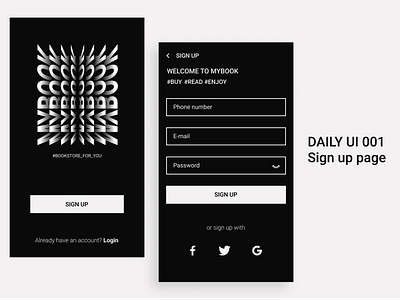 Daily UI 001 - Sign Up Page