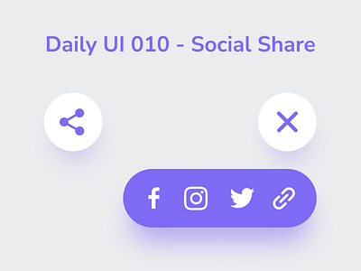 Daily UI 010 - Social Share design figma icon ui