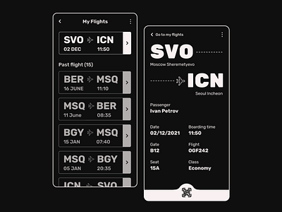 Daily UI 024 - Boarding Pass boarding pass dailyui design figma flight ui