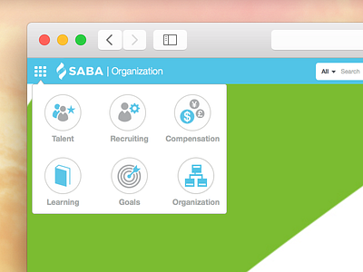 Saba Cloud navigation bar