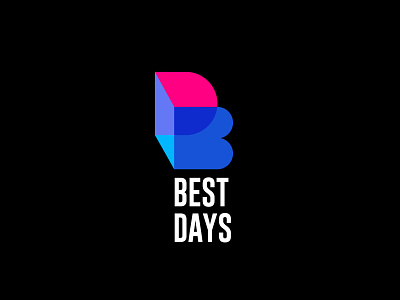 Best Days Logo blue pink colorful logo flat logo modern logo podcast logo stylish logo youtube channel logo youtuber logo