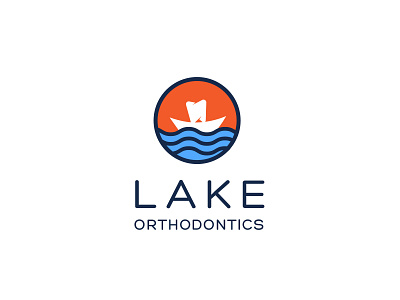 Lake Othodontics brand identity branding branding agency dental logo dentallogo flat logo health lakedental laketeeth logo logodesign modern logo oral orthodontics teeth